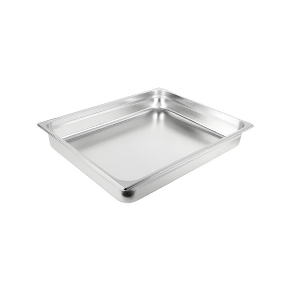 Stainless steel 18/0 GN 2/1 gastronomy container, 10 cm deep