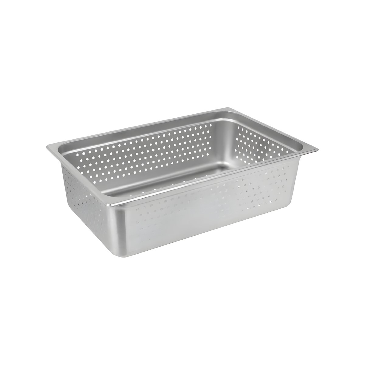 Gastronomy Container Perforated 1/1 15cm Depth Stainless Steel 18/0 Perforated GN 1/1 gastronomy container, 18/0 stainless steel, 15 cm depth