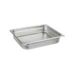 Perforated GN 1/2 gastronomy container, 18/0 stainless steel, 6.5 cm depth