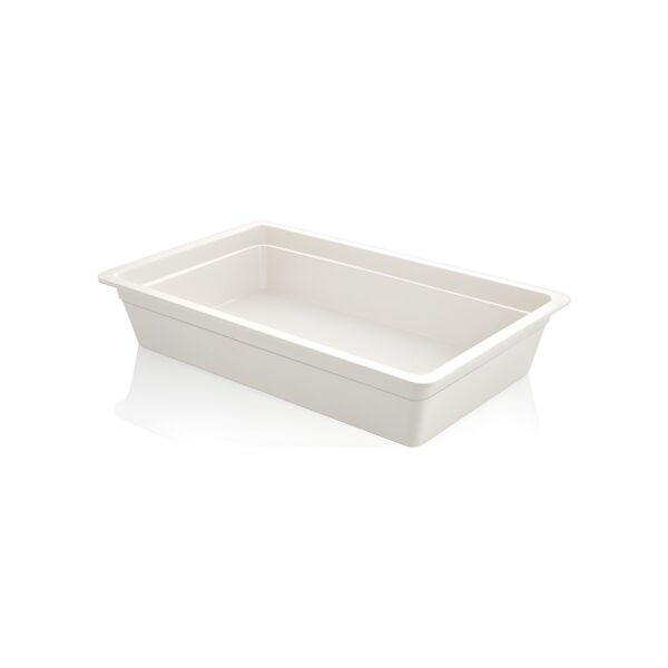 White melamine GN 1/1 container, 10 cm deep