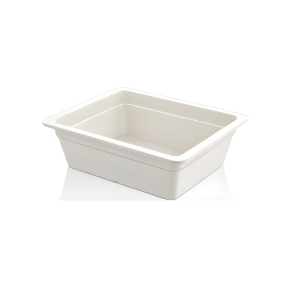 White melamine GN 1/2 container, 10 cm deep