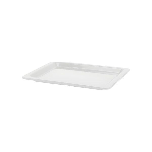 Shallow white melamine GN 1/2 container, 2 cm deep
