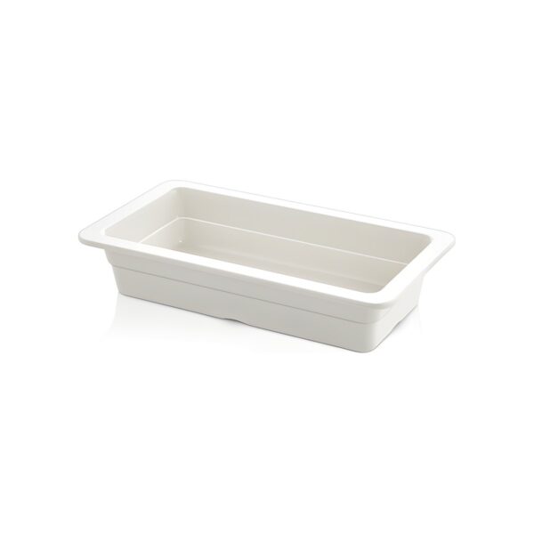 White melamine GN 1/3 container, 6.5 cm deep