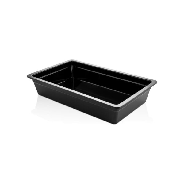 Black melamine GN 1/1 container, 10 cm deep