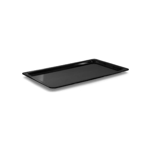 Shallow black melamine GN 1/1 container, 2 cm deep