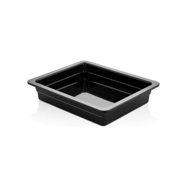 Black melamine GN 1/2 container, 6.5 cm deep