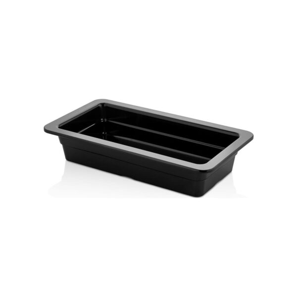 Black melamine GN 1/3 container, 6.5 cm deep