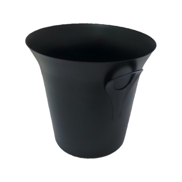 Total black 18/10 stainless steel Tulip ice bucket, 10x10 cm