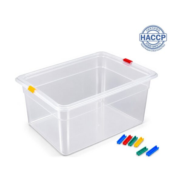 Polypropylene GN 1/2 food container, 15 cm depth, 10 litres