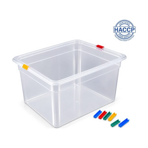 Polypropylene GN 1/2 food container, 20 cm depth, 12.5 litres
