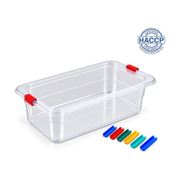 Polypropylene GN 1/4 food container, 10 cm depth, 2.8 litres