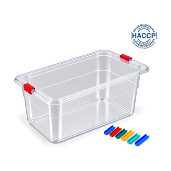 Polypropylene GN 1/4 food container, 15 cm depth, 4.3 litres