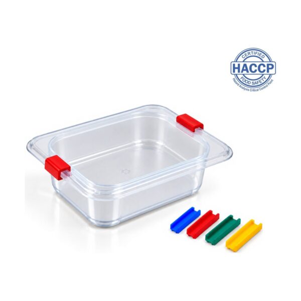 Polypropylene GN 1/6 food container, 6.5 cm depth, 1.1 litres