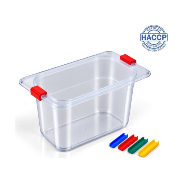 Polypropylene GN 1/9 food container, 15 cm depth, 1.5 litres