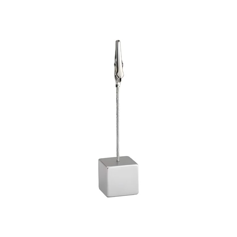 Stainless steel table card stand Clip 18/10, 12 cm