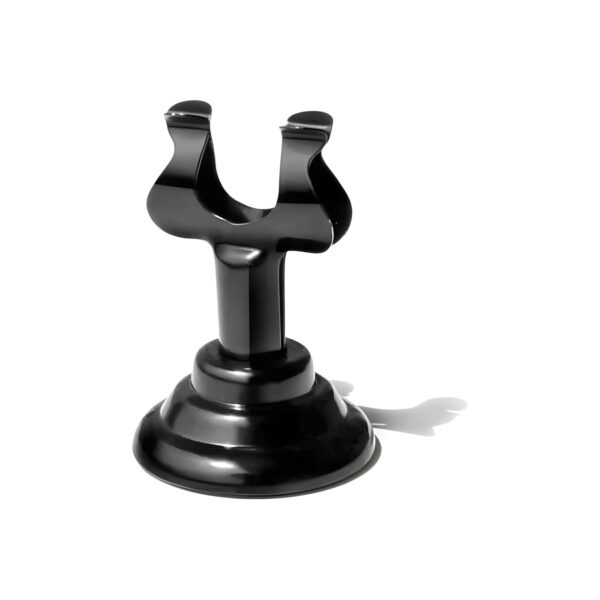 Lyra 18/10 black stainless steel table card stand, 4.5 cm