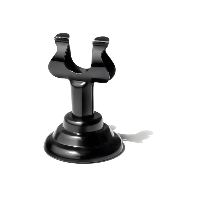 Lyra 18/10 black stainless steel table card stand, 4.5 cm