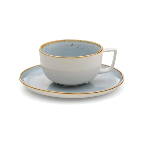 Duck Egg porcelain espresso cup 10 cl with 12.5 cm saucer