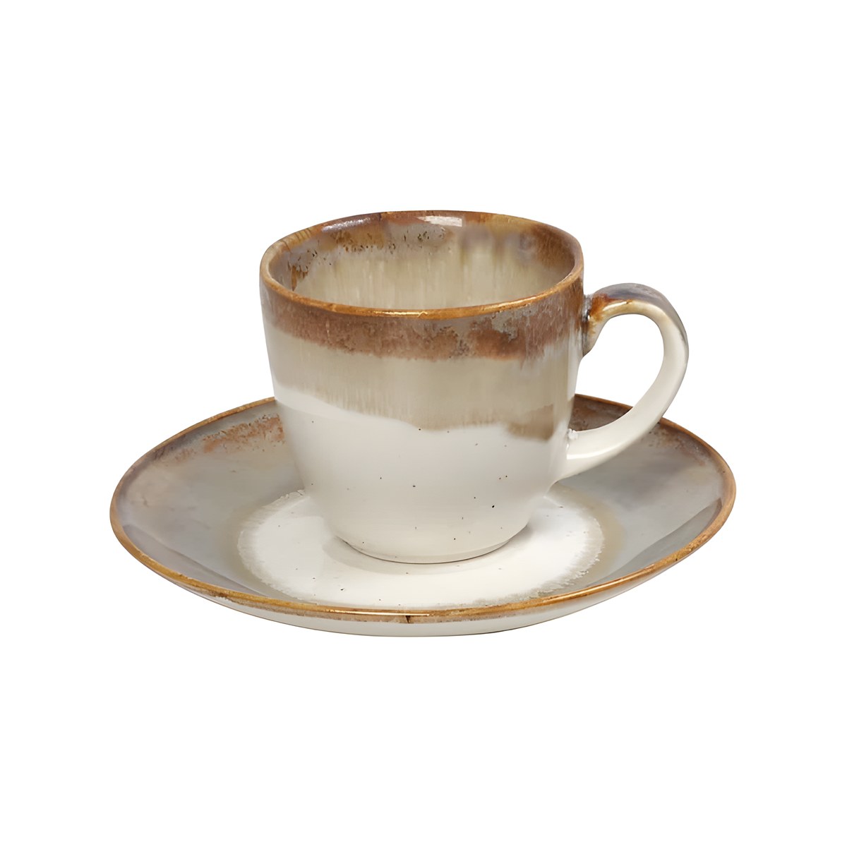 Φλυτζάνι Espresso 9cl & Πιάτο Πορσελάνης 12εκ React Beige OWQ101 Μπεζ φλιτζάνι espresso 9 cl με πιατάκι πορσελάνης Espiel React