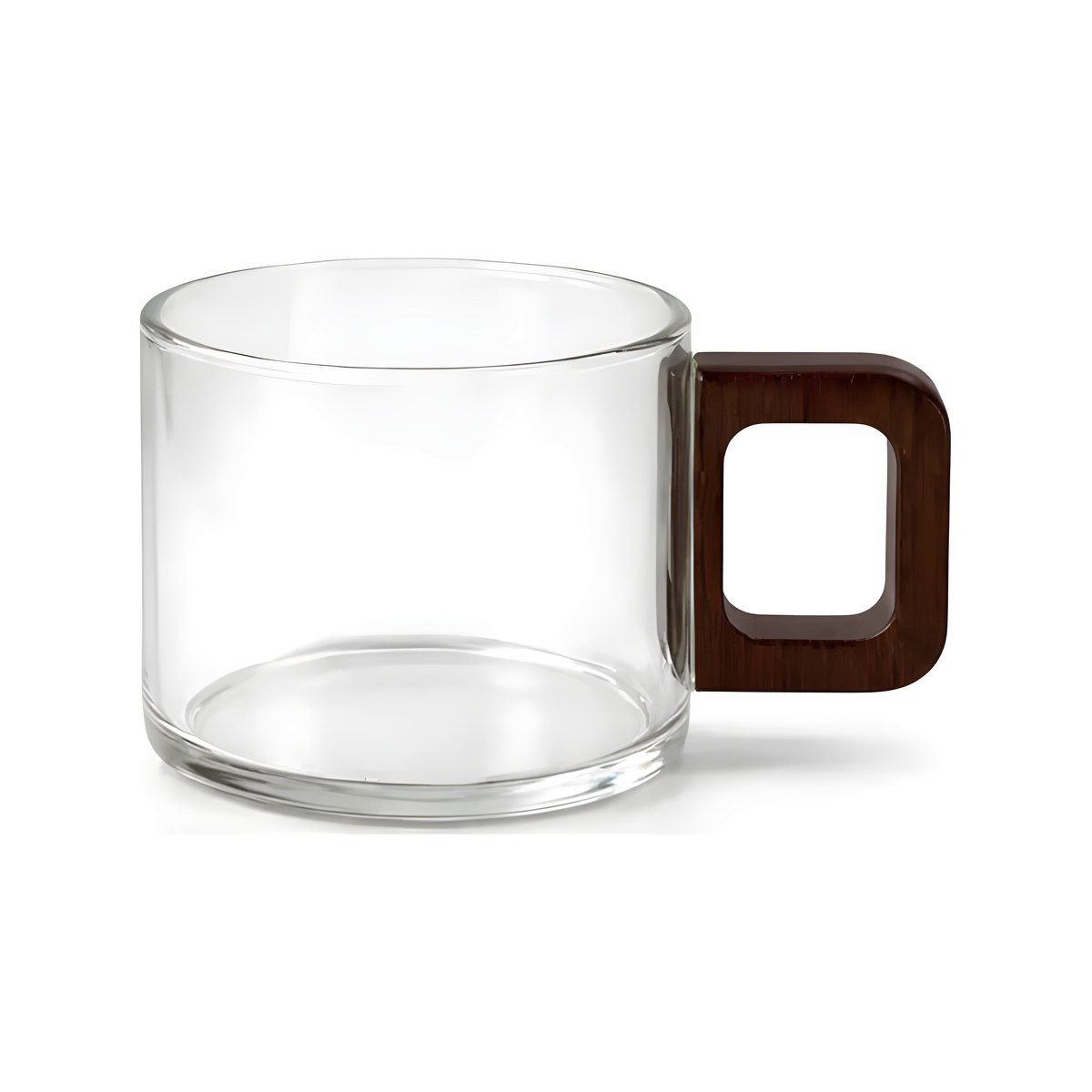 Glass Espresso Cup 10cl Wooden Handle Glass espresso cup with wooden handle, 10 cl
