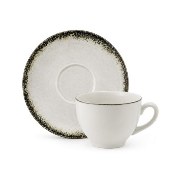 Kutahya Rustiground ecru porcelain cappuccino cup, 21 cl