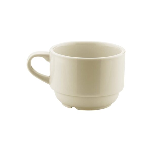 Kutahya Bone Ent stackable porcelain cappuccino cup, 22 cl