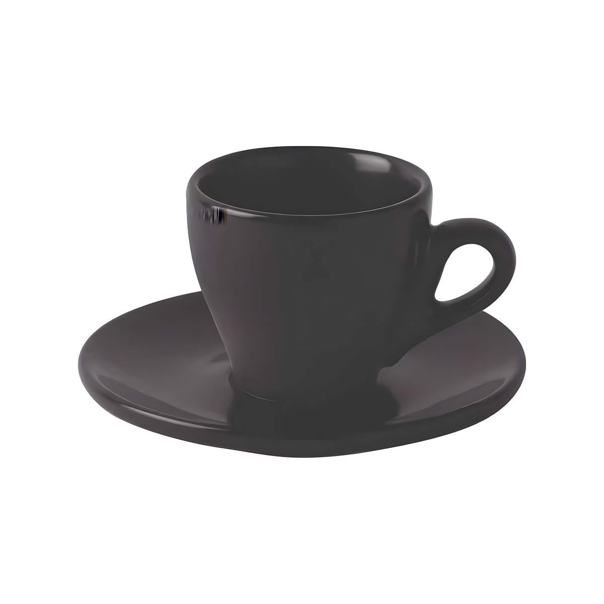 Espresso Porcelain Cup Conical Black Matte 7cl 66-62070 Conical matte black porcelain espresso cup, 7 cl