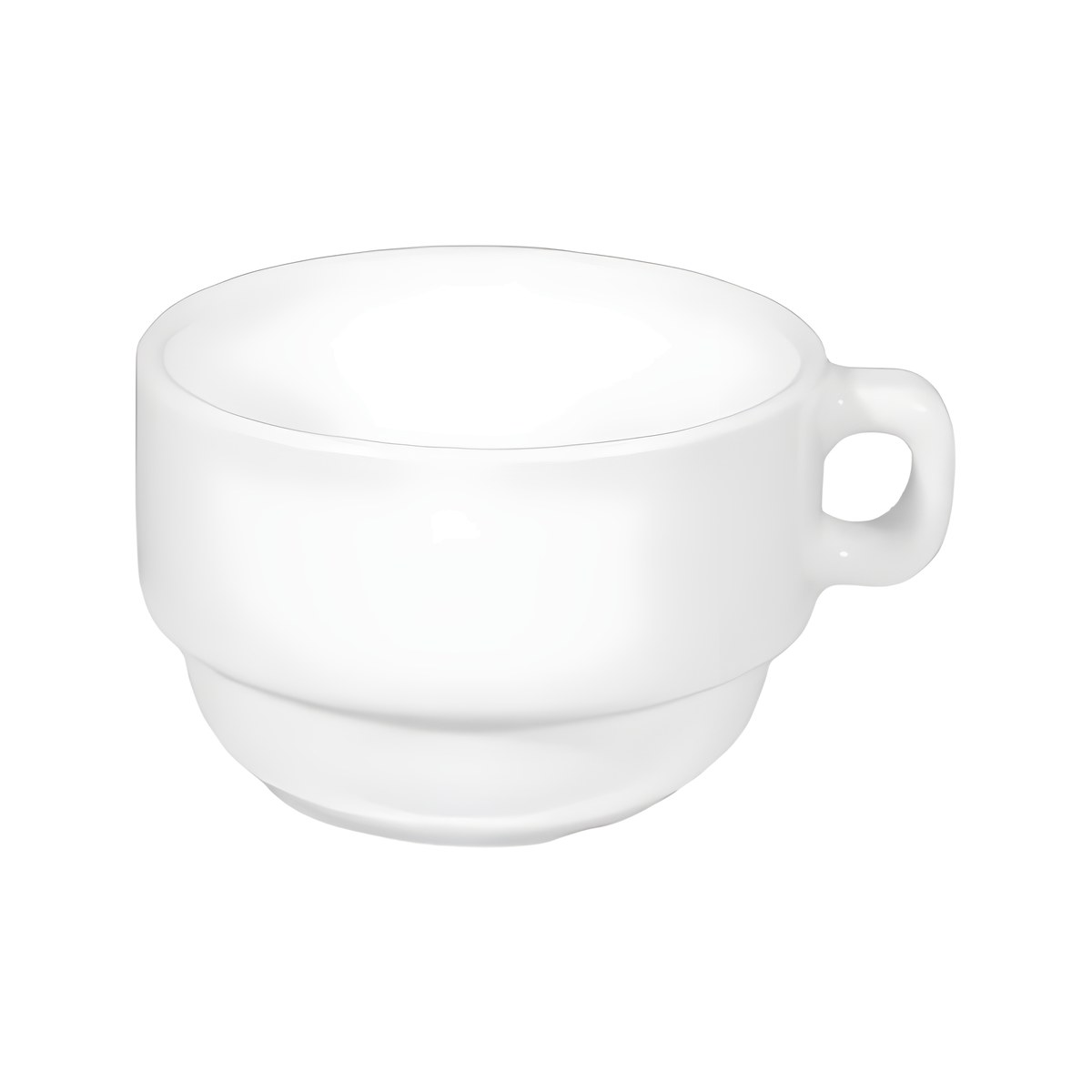 Porcelain Tea/Cappuccino Cup Stackable 17cl Roma Saturnia Roma stackable porcelain tea and cappuccino cup, 17 cl