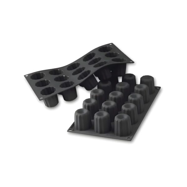 Martellato Bordelais black silicone mold with 15 compartments, 30x17.6 cm