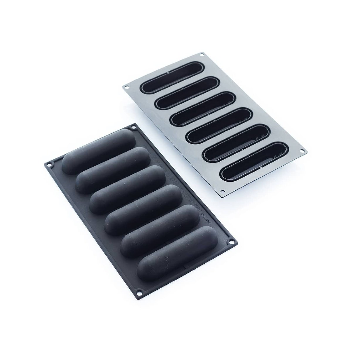 Φόρμα Σιλικόνης 30x17.6εκ Eclair Μαύρη 6 Θέσεων 13x3x2εκ Μαύρη φόρμα σιλικόνης Martellato Eclair με 6 θέσεις, 30x17,6 εκ.