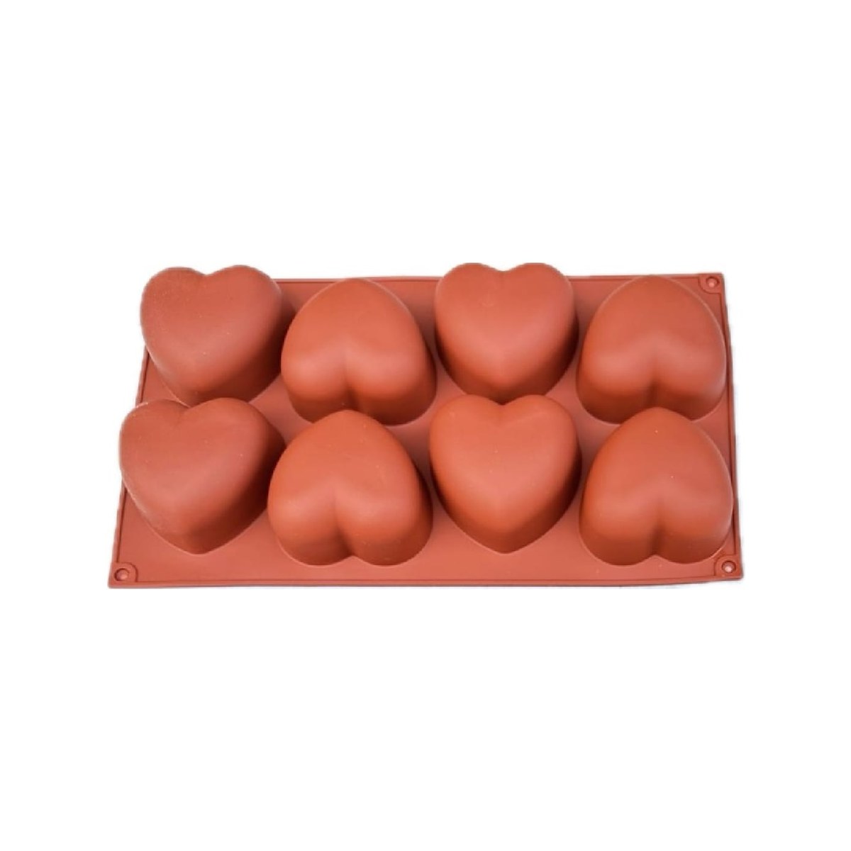 Φόρμα Σιλικόνης 30x17.6εκ Κόκκινη Heart 8 Θέσεων ø7.5x7x3εκ Κόκκινη φόρμα σιλικόνης Heart, 30x17,6 εκ.