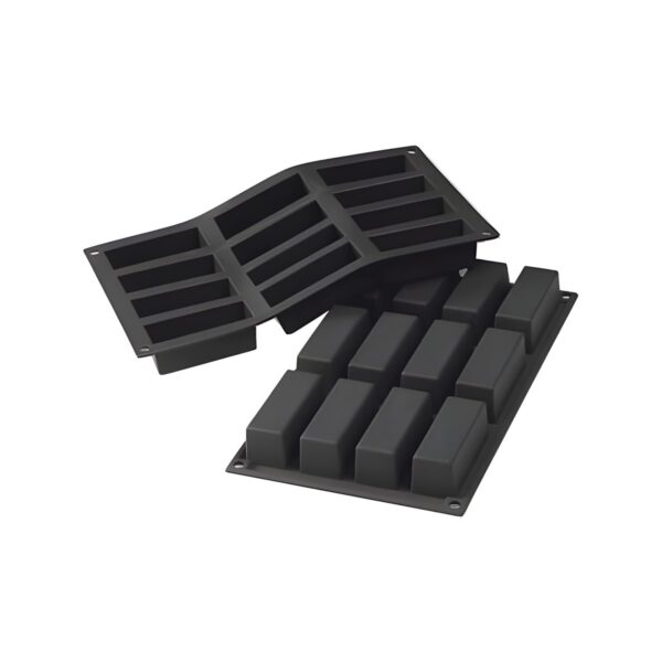 Martellato Cake black silicone mold with 12 compartments, 30x17.6 cm