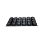 Martellato Muffin black silicone mold with 24 compartments, 60x40 cm