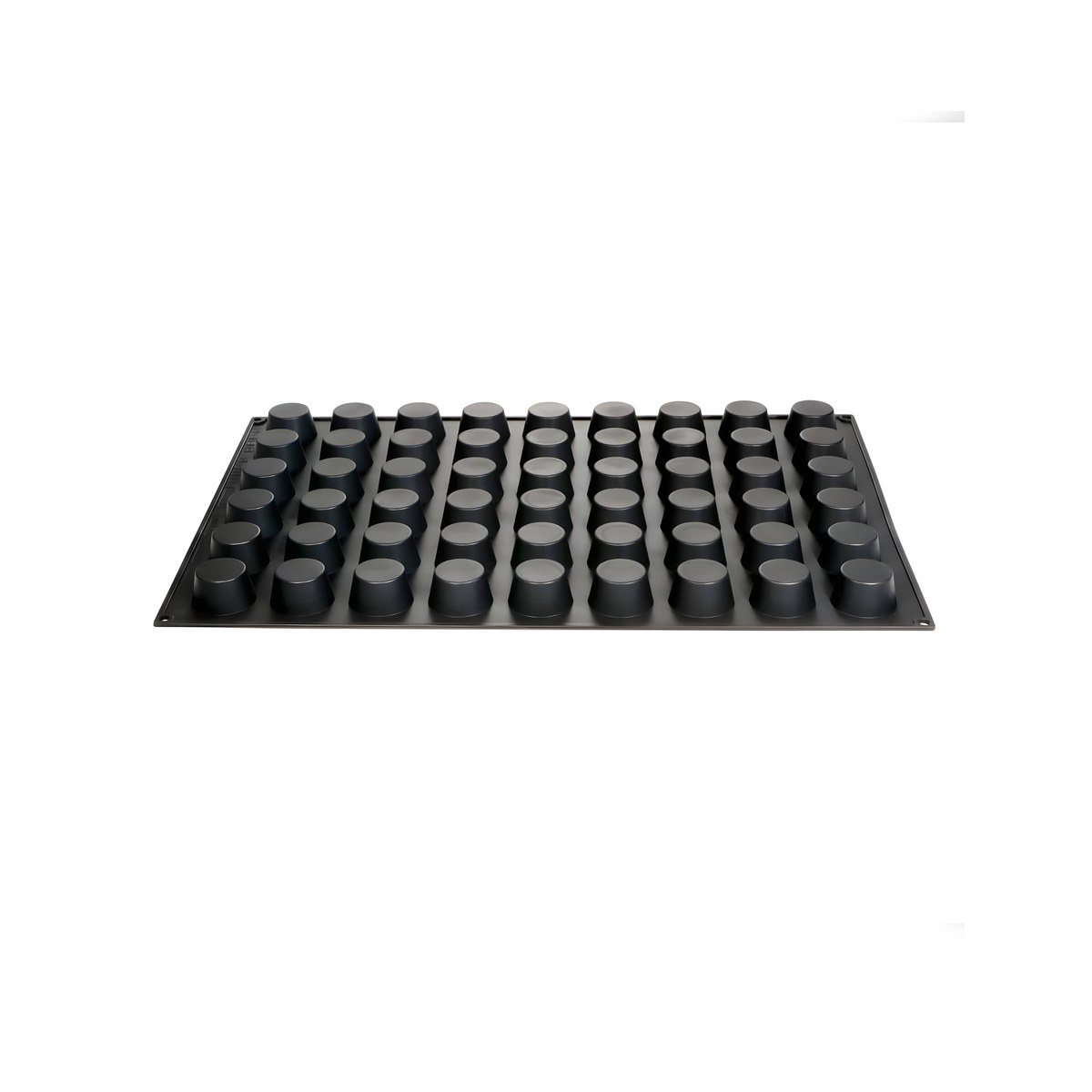 Silicone Mold 60x40cm Muffin Black 54 Slots ø5x3cm Martellato black silicone muffin mould, 54 cavities, 60x40 cm