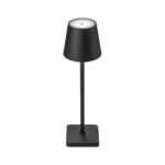 Phos Classic rechargeable table lamp in black, 38 cm