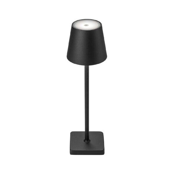 Phos Classic rechargeable table lamp in black, 38 cm