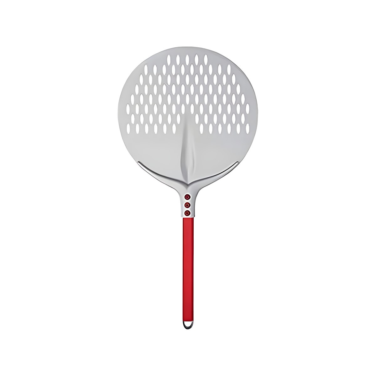 Pizza Shovel 750F36E Perforated Aluminum Φ36cm With Handle 30cm Cerutti perforated aluminum pizza shovel, 36 cm diameter with 30 cm handle