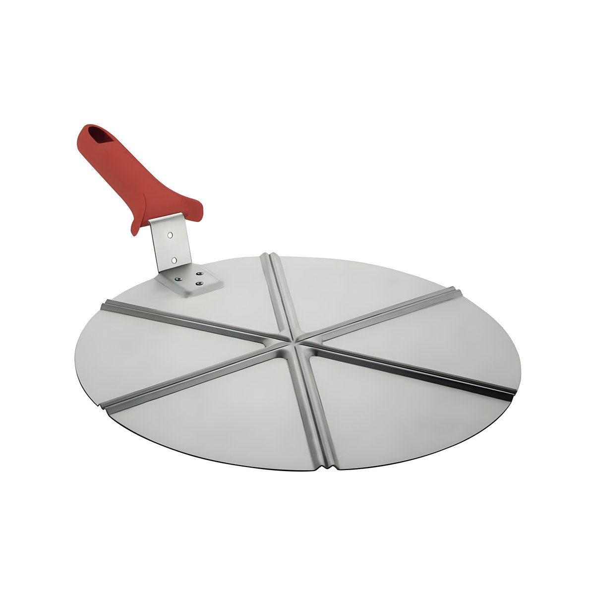 Pizza Shovel 942/30 Aluminum 6 Compartments Φ30cm With Handle Cerutti aluminium pizza peel with handle, 30 cm diameter