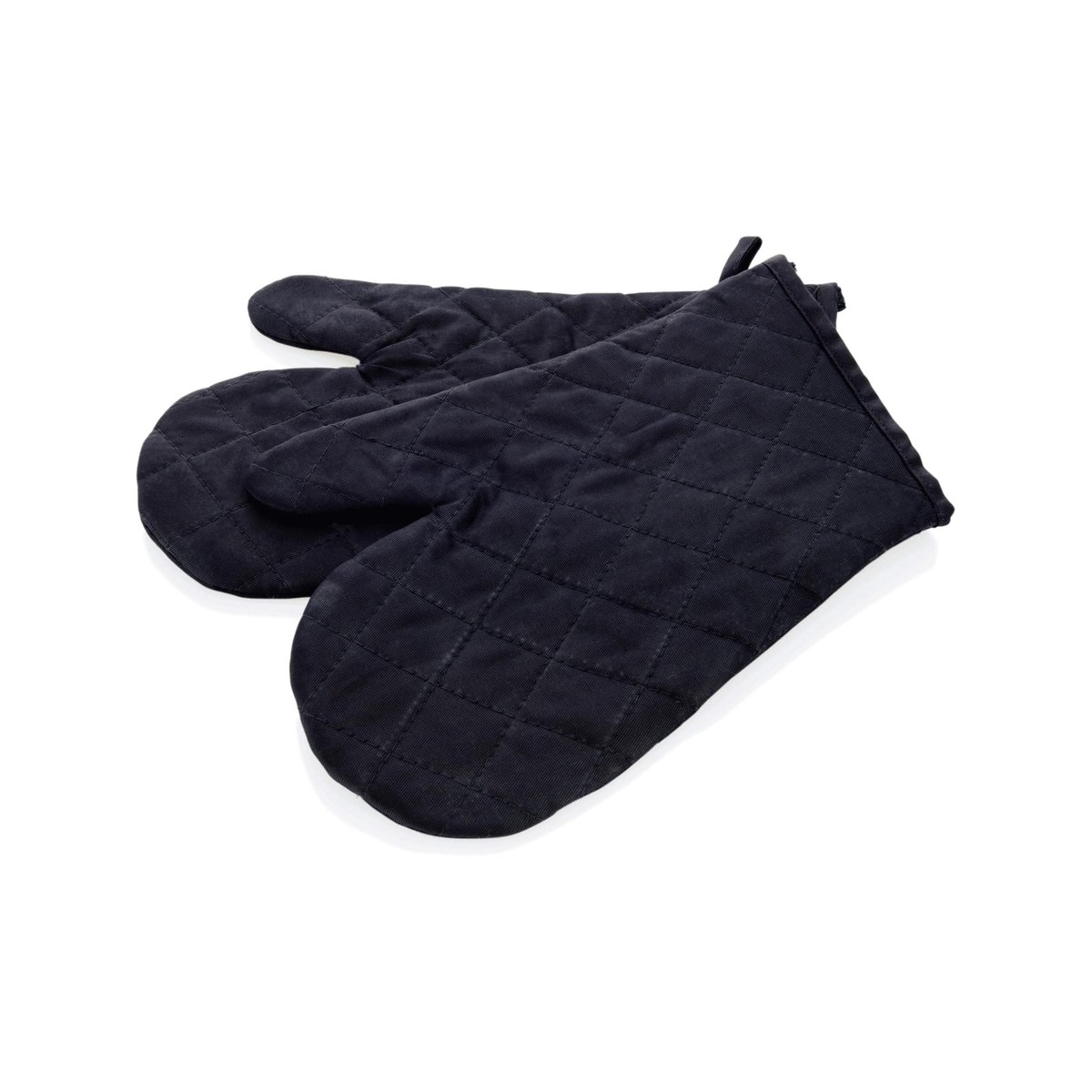 Oven Gloves 45cm Black 4230440 Black fabric oven gloves, 45 cm