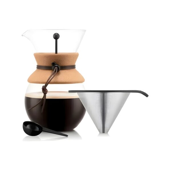 Γυάλινο σετ pour over για φίλτρο καφέ, 650 ml