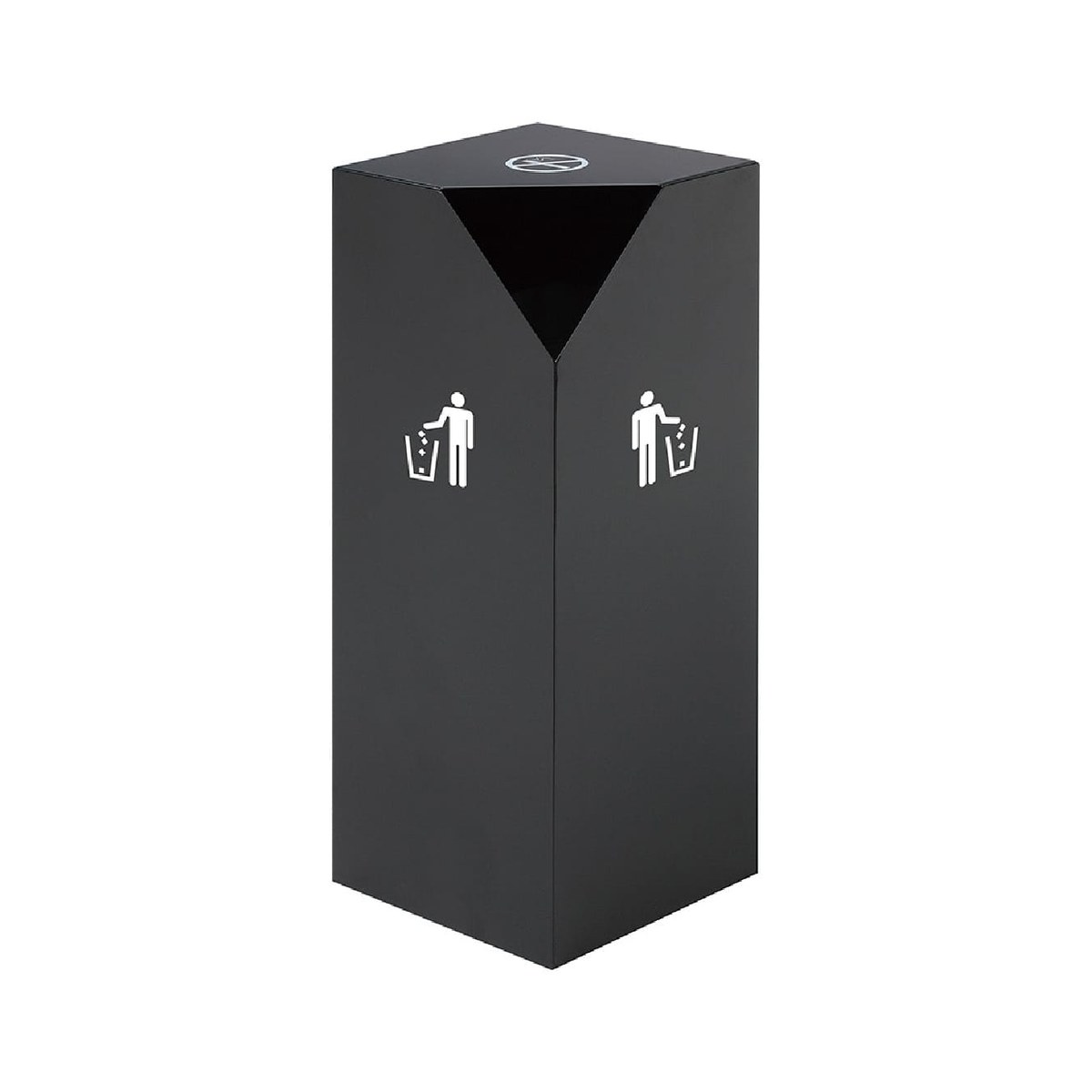 Κάδος Τετράγωνος CUBIC Μεταλλικός Black Matte 32x32x78εκ 60lt Εσωτερικού/Εξωτερικού Χώρου Τετράγωνος ανοξείδωτος κάδος Cubic σε μαύρο ματ χρώμα, 32x32x78 εκ., 60 λίτρα