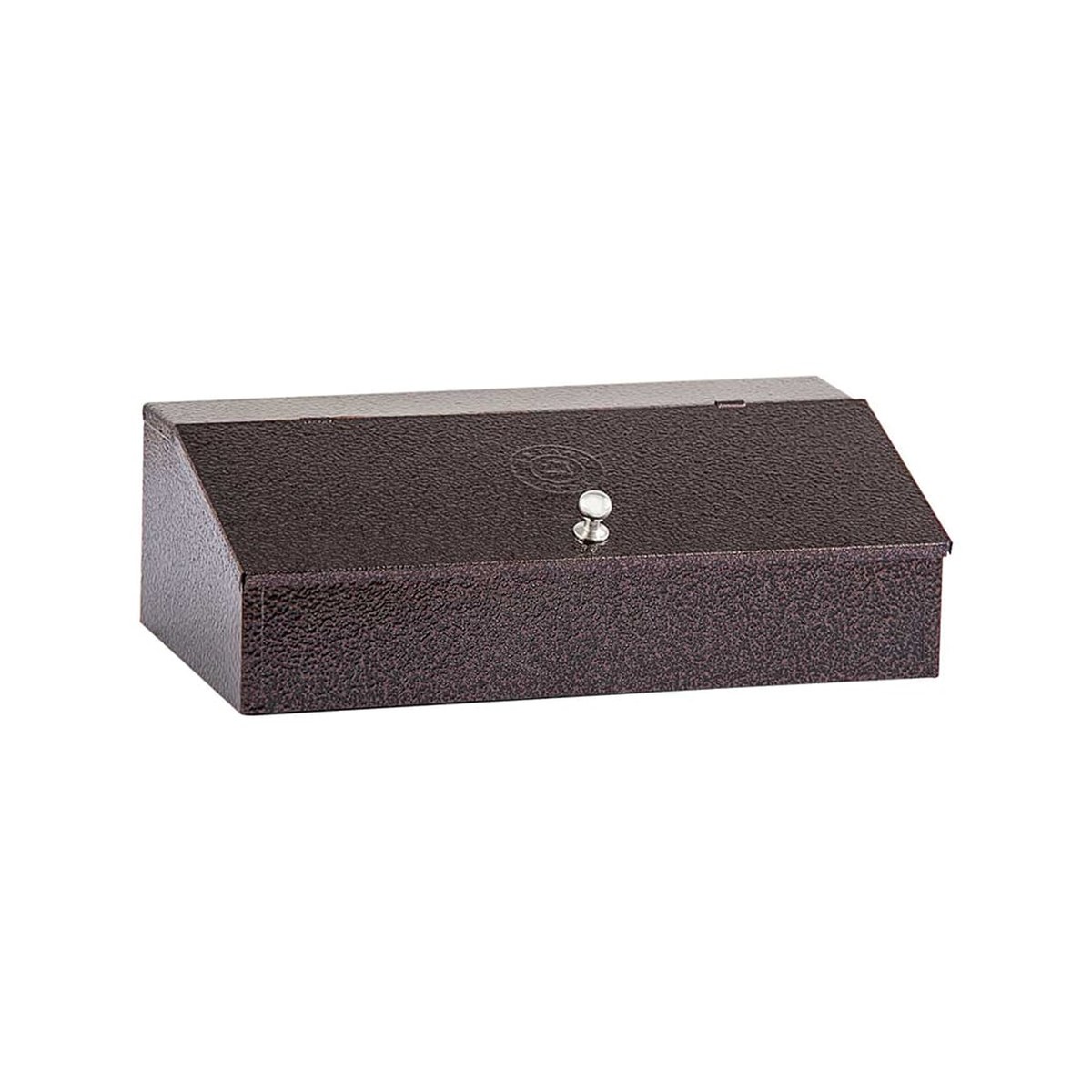 Coffee Storage Container Inox 18/0 2 Compartments Brown Forged Brown forged stainless steel 18/0 coffee storage container with 2 compartments, 29x17x9 cm