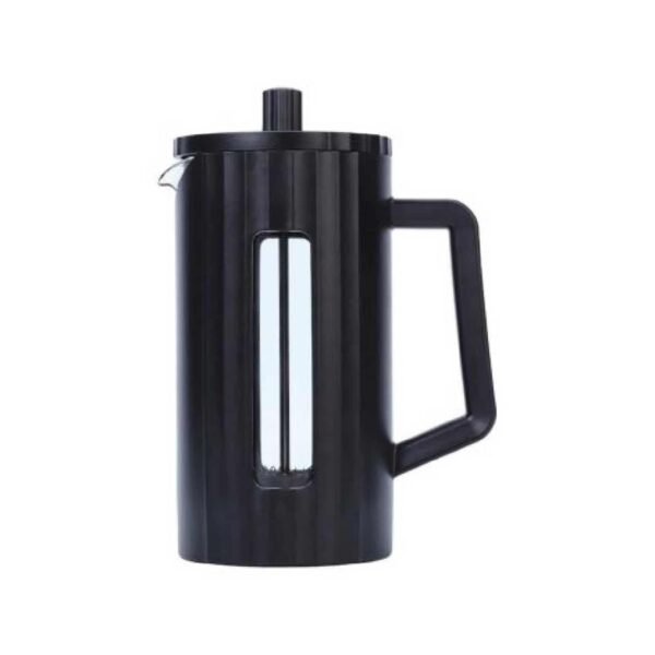 Black glass coffee maker with Plisse plunger, 350 ml