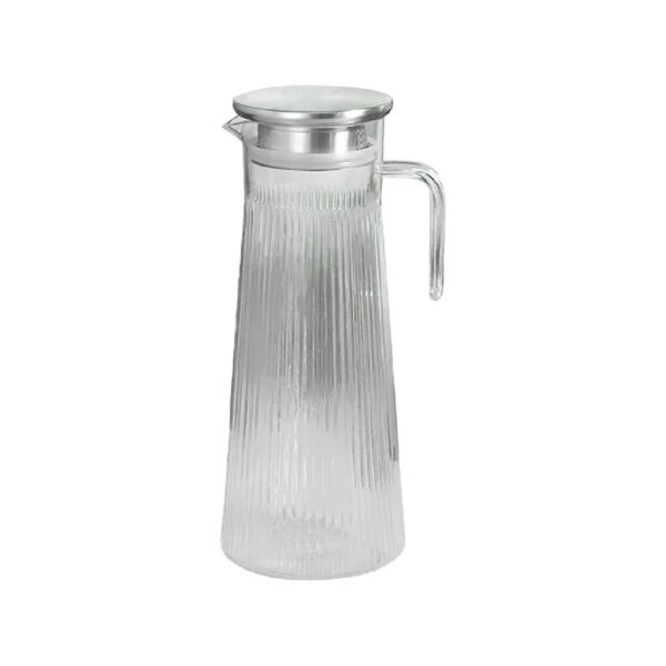 Lines acrylic pitcher with ice chamber and stainless steel lid, 2 litres
