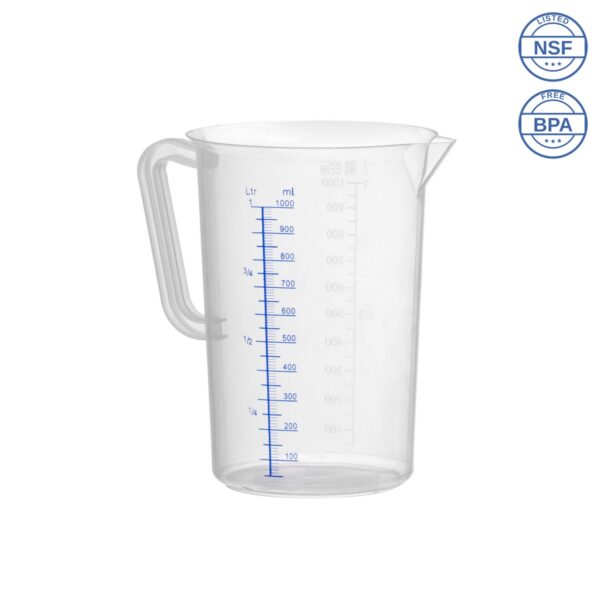 Κανάτα Δοσομετρητής Μεζούρας PP 1000ml με Διαγράμμιση