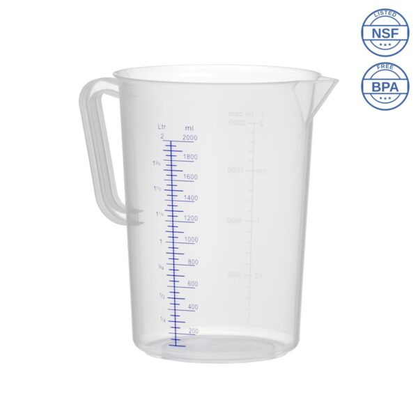 Κανάτα Δοσομετρητής Μεζούρας PP 2000ml με Διαγράμμιση