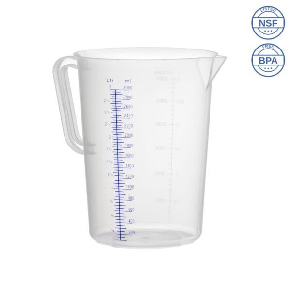 Κανάτα Δοσομετρητής Μεζούρας PP 3500ml με Διαγράμμιση