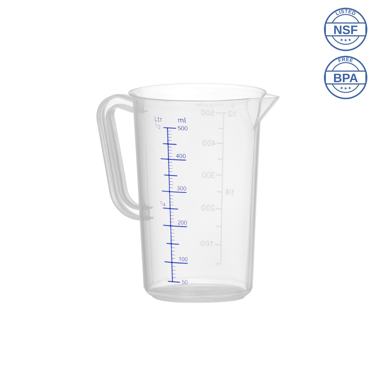 Κανάτα Δοσομετρητής Μεζούρας PP 500ml με Διαγράμμιση Κανάτα Δοσομετρητής Μεζούρας PP 500ml με Διαγράμμιση
