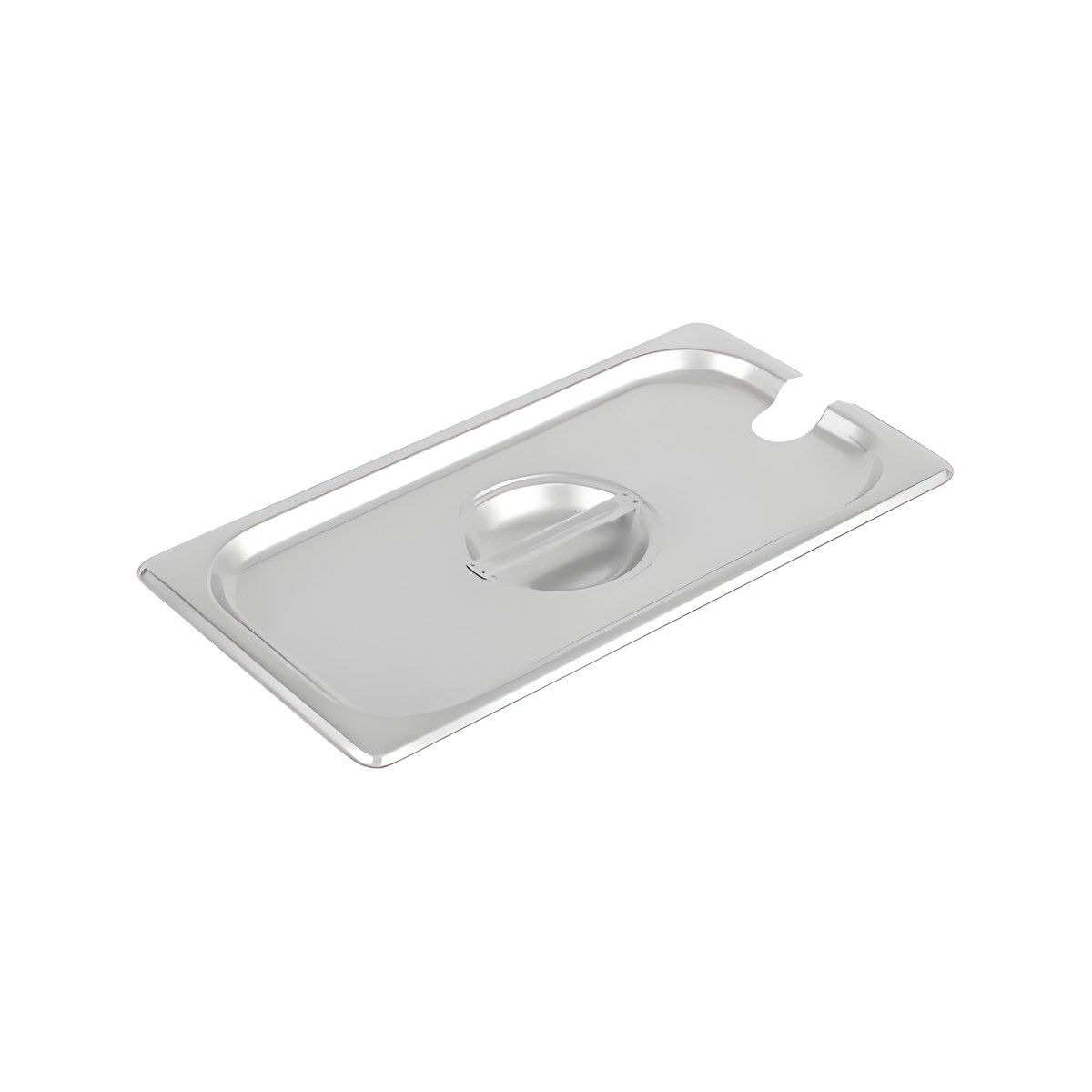 Gastronomy Food Container Lid With 1/3 Notch Inox 18/0 Stainless steel notched lid for GN 1/3 gastronorm container