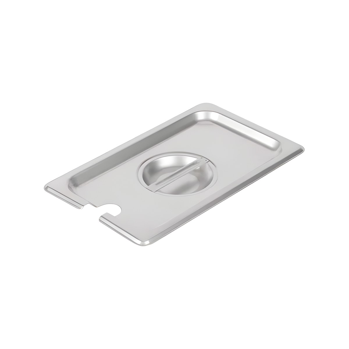 Gastronomy Food Container Lid With Notch 1/4 Inox 18/0 Stainless steel 18/0 GN 1/4 gastronomy container lid with notch
